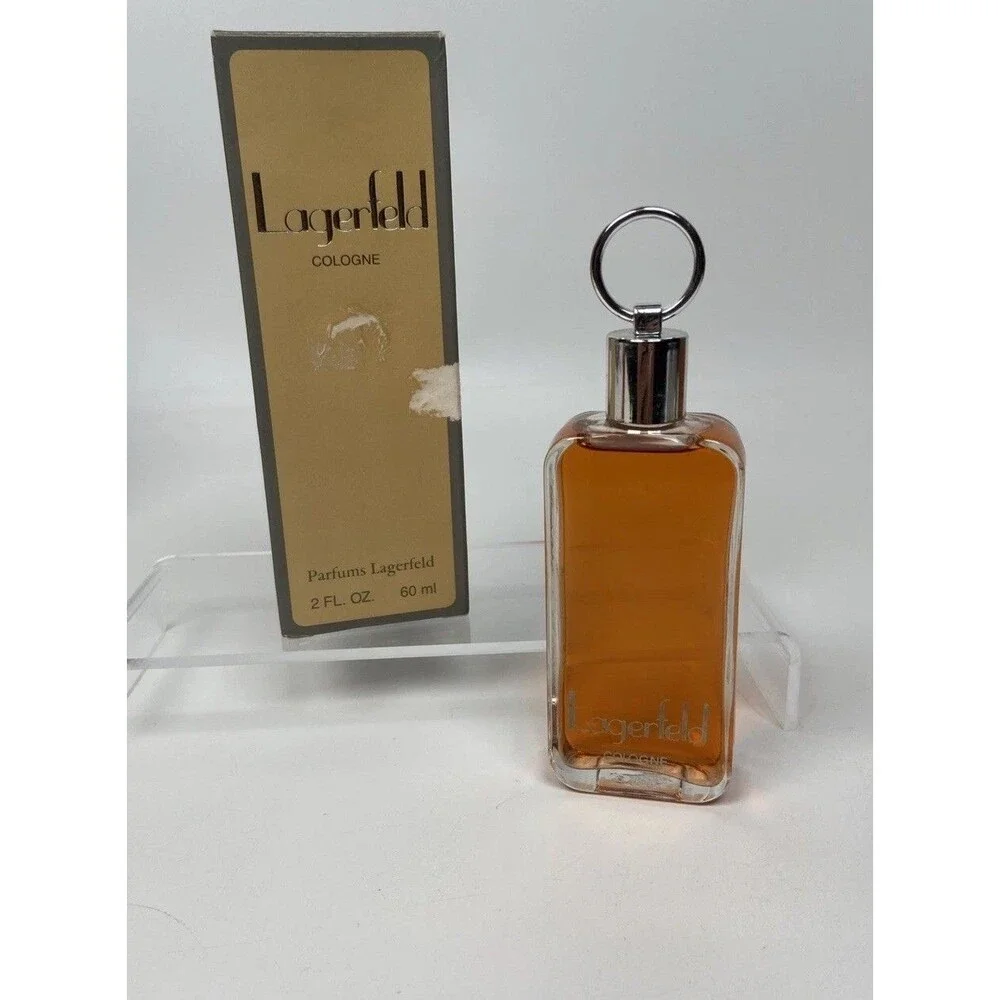 Vintage Lagerfeld Cologne 2 oz 60ml Splash Bottle w Box Karl Lagerfeld Parfums